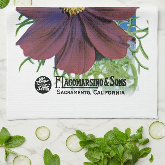 Cosmos-Etikett Geschirrtuch (Gefaltet)