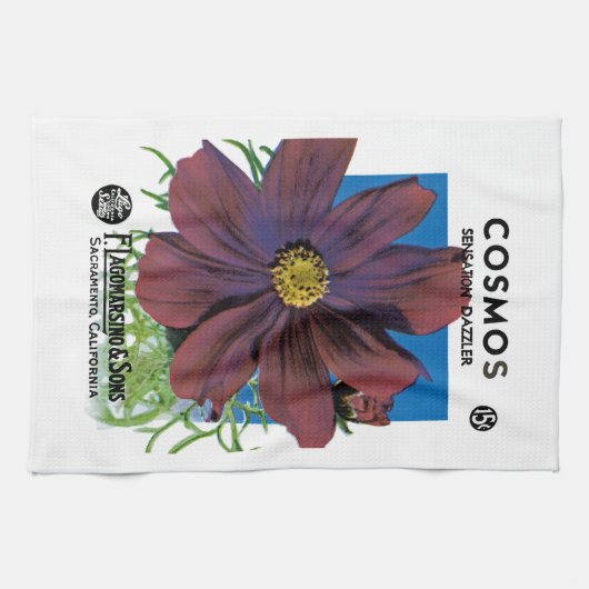 Cosmos-Etikett Geschirrtuch (Horizontal)