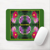 Cosmos Flower Trio Abstract Personalized Mousepad (Mit Mouse)