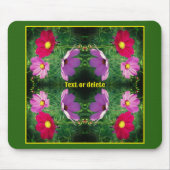 Cosmos Flower Trio Abstract Personalized Mousepad (Vorne)
