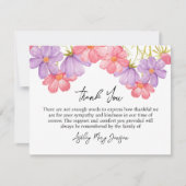 Cosmos Funeral Thank You Card Bereavement Dankeskarte (Vorderseite)