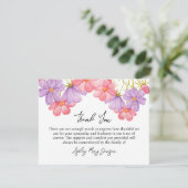 Cosmos Funeral Thank You Card Bereavement Dankeskarte (Stehend Vorderseite)