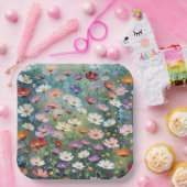 Cosmos Garden Abstrakt Pappteller (Party)