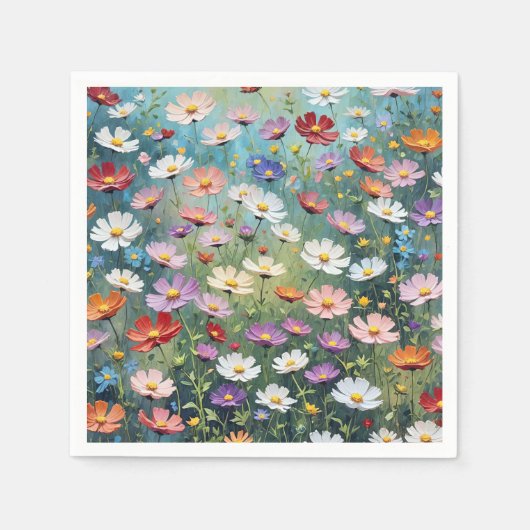 Cosmos Garden Abstrakt Serviette (Vorderseite)