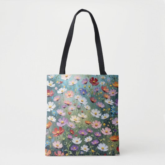 Cosmos Garden Abstrakt Tasche (Vorderseite)