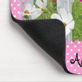 Cosmos Garden auf Polka Dots Mouse Pad Mousepad (Ecke)