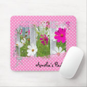Cosmos Garden auf Polka Dots Mouse Pad Mousepad (Mit Mouse)