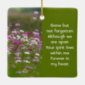 Cosmos Garden Flowers Memorial Keepsake  Keramikornament (Rückseite)