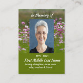 Cosmos Garden Flowers Memorial Keepsake Visitenkarte (Vorderseite)