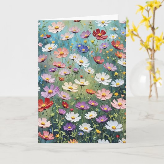 Cosmos Garden Geburtstag Karte (Gelbe Blume)