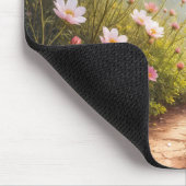 Cosmos Garden mit sonniger, dunkler Strecke Mousepad (Ecke)