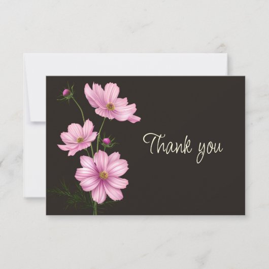 Cosmos-Garten-Blumen-Blumenstrauß Danke (Vorderseite)
