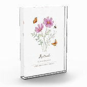 Cosmos Geburtsmonatsblume Fotoblock (Links)