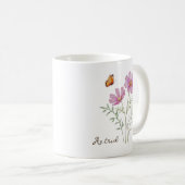 Cosmos-Geburtsmonatsblume Kaffeetasse (VorderseiteRechts)