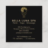 ~ Cosmos Gold Moon Shaman - Lunar Quadratische Visitenkarte (Rückseite)