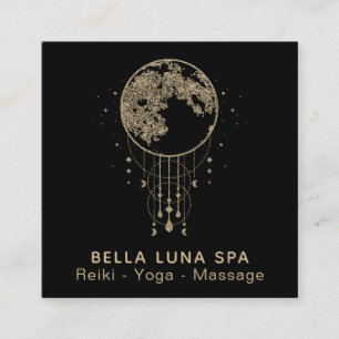 ~ Cosmos Gold Moon Shaman - Lunar Quadratische Visitenkarte