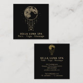 ~ Cosmos Gold Moon Shaman - Lunar Quadratische Visitenkarte (Vorne/Hinten)