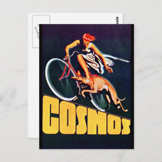 Cosmos Greyhound Bicycle Postkarte (Vorne/Hinten)