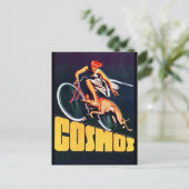 Cosmos Greyhound Fahrrad Postkarte (Stehend Vorderseite)