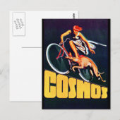 Cosmos Greyhound Fahrrad Postkarte (Vorne/Hinten)