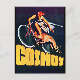 Cosmos Greyhound Fahrrad Postkarte