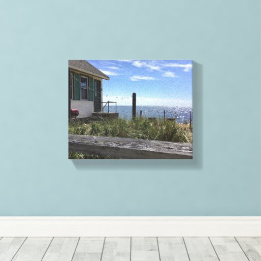 Cosmos Hütte Stretched Canvas Print Leinwanddruck (Insitu (Holzboden))