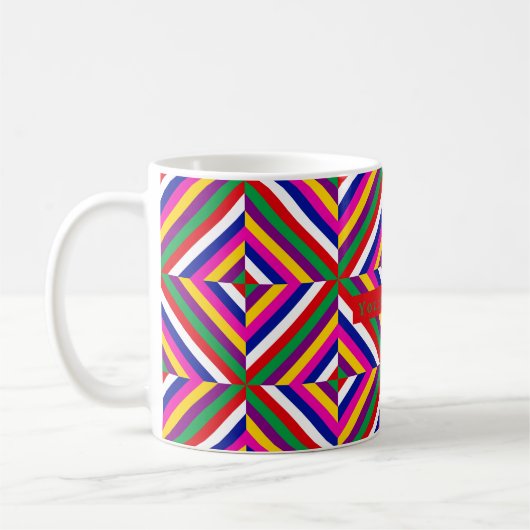 Cosmos-infinite Personalized Mug - Green/Red Kaffeetasse (Links)