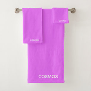 Cosmos lila Farbname Badhandtuch Set