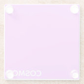 Cosmos lila Farbname Glasuntersetzer (Rückseite)