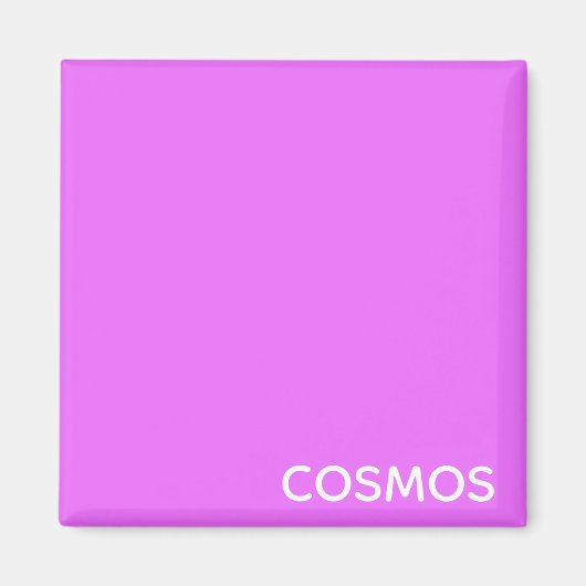 Cosmos lila Farbname Magnet (Vorne)