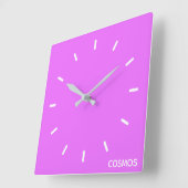 Cosmos lila Farbname Quadratische Wanduhr (Winkel)