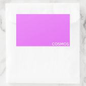 Cosmos lila Farbname Rechteckiger Aufkleber (Tasche)