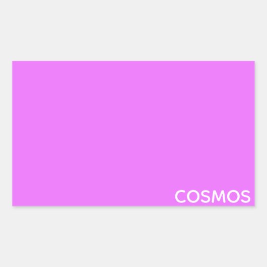 Cosmos lila Farbname Rechteckiger Aufkleber (Vorderseite)