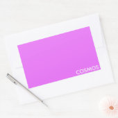 Cosmos lila Farbname Rechteckiger Aufkleber (Umschlag)