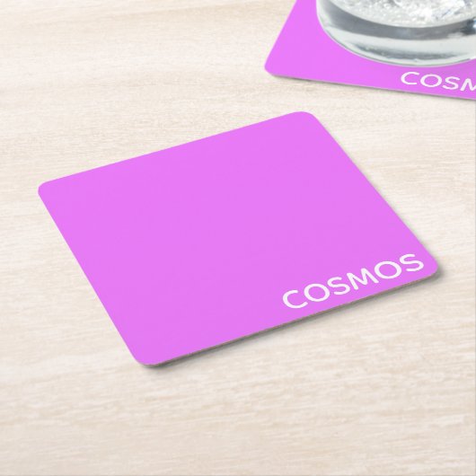 Cosmos lila Farbname Rechteckiger Pappuntersetzer (angewinkelt)