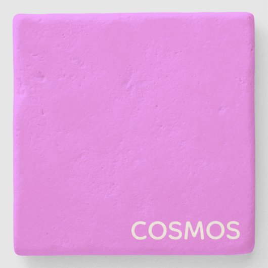 Cosmos lila Farbname Steinuntersetzer (Vorderseite)