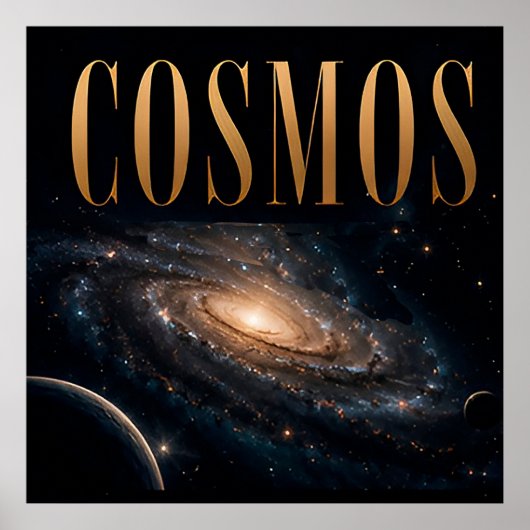 Cosmos Luxus-Weltraum-Editorial-Grafik Poster (Vorne)