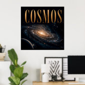 Cosmos Luxus-Weltraum-Editorial-Grafik Poster (Heimbüro)