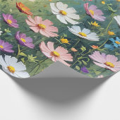 Cosmos Meadow Abstrakt Geschenkpapier (Ecke)