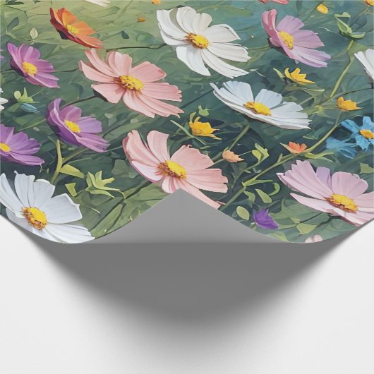 Cosmos Meadow Abstrakt Geschenkpapier (Ecke)