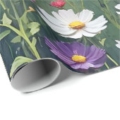 Cosmos Meadow Abstrakt Geschenkpapier (Rolleneckpunkt)