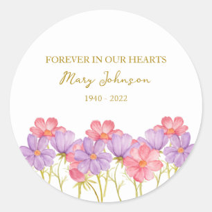 Cosmos Memorial Funeral Classic Rund Sticker