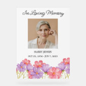 Cosmos Memorial Photo Funeral Acrylic Sign Acrylschild (Vorderseite)