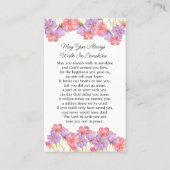 Cosmos Memorial Photo Funeral Prayer Card Visitenkarte (Rückseite)