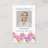 Cosmos Memorial Photo Funeral Prayer Card Visitenkarte (Vorderseite)