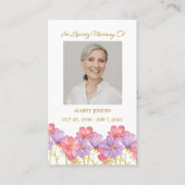 Cosmos Memorial Photo Funeral Prayer Card Visitenkarte (Vorderseite)