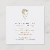 *~* Cosmos Moon Shaman Lunar Gold Quadratische Visitenkarte (Rückseite)