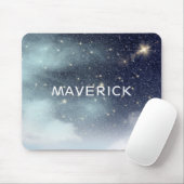 Cosmos Night Sky Stars Dark Blue Personalisiert Mousepad (Mit Mouse)