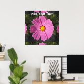 Cosmos Pink-Blume Poster (Heimbüro)