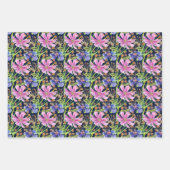 Cosmos Pink und Blue Bridal Wedding Geschenkpapier Set (Vorderseite 2)